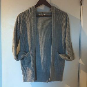 Blue notes Knit Sweater with Hood